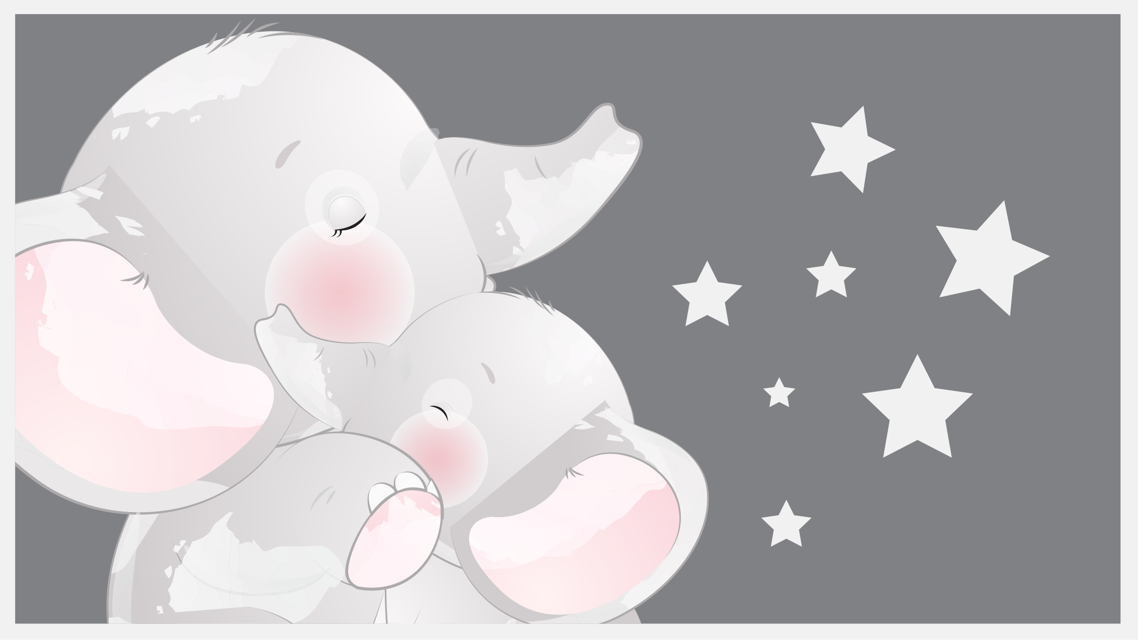 Sleeping Elephants kids vinyl rug - TenStickers