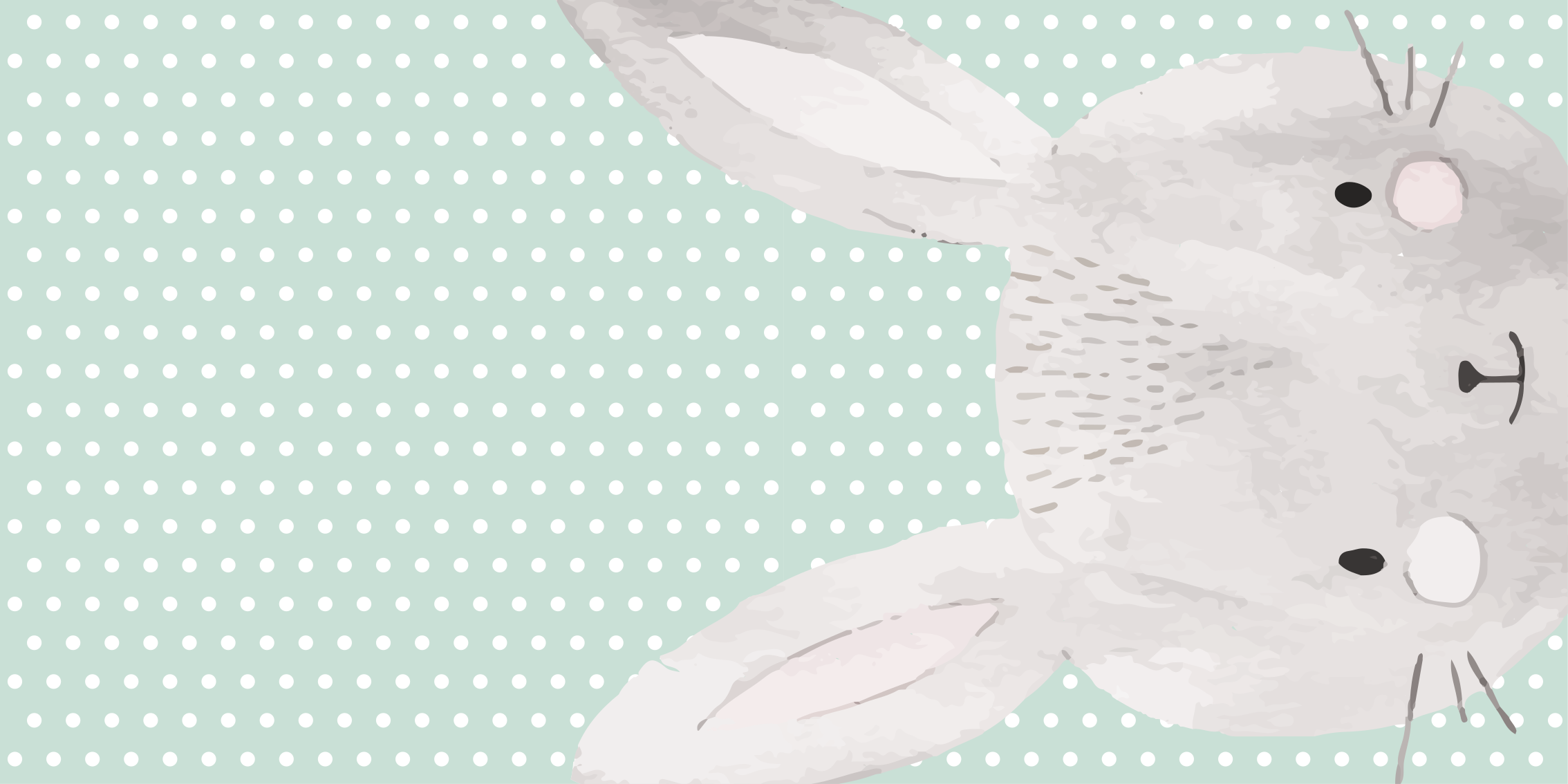 Bunny Illustration nursery vinyl rug - TenStickers