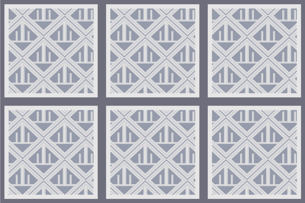 Geometric vinyl rug geometric pattern array - TenStickers