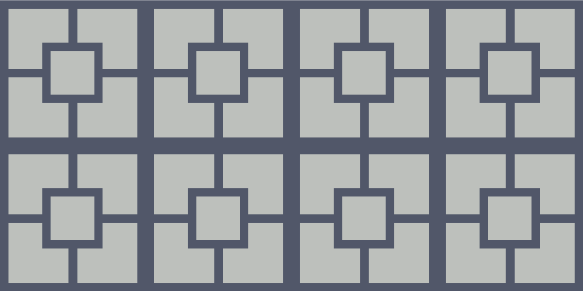 Geometric vinyl rug with geometric square design - TenStickers