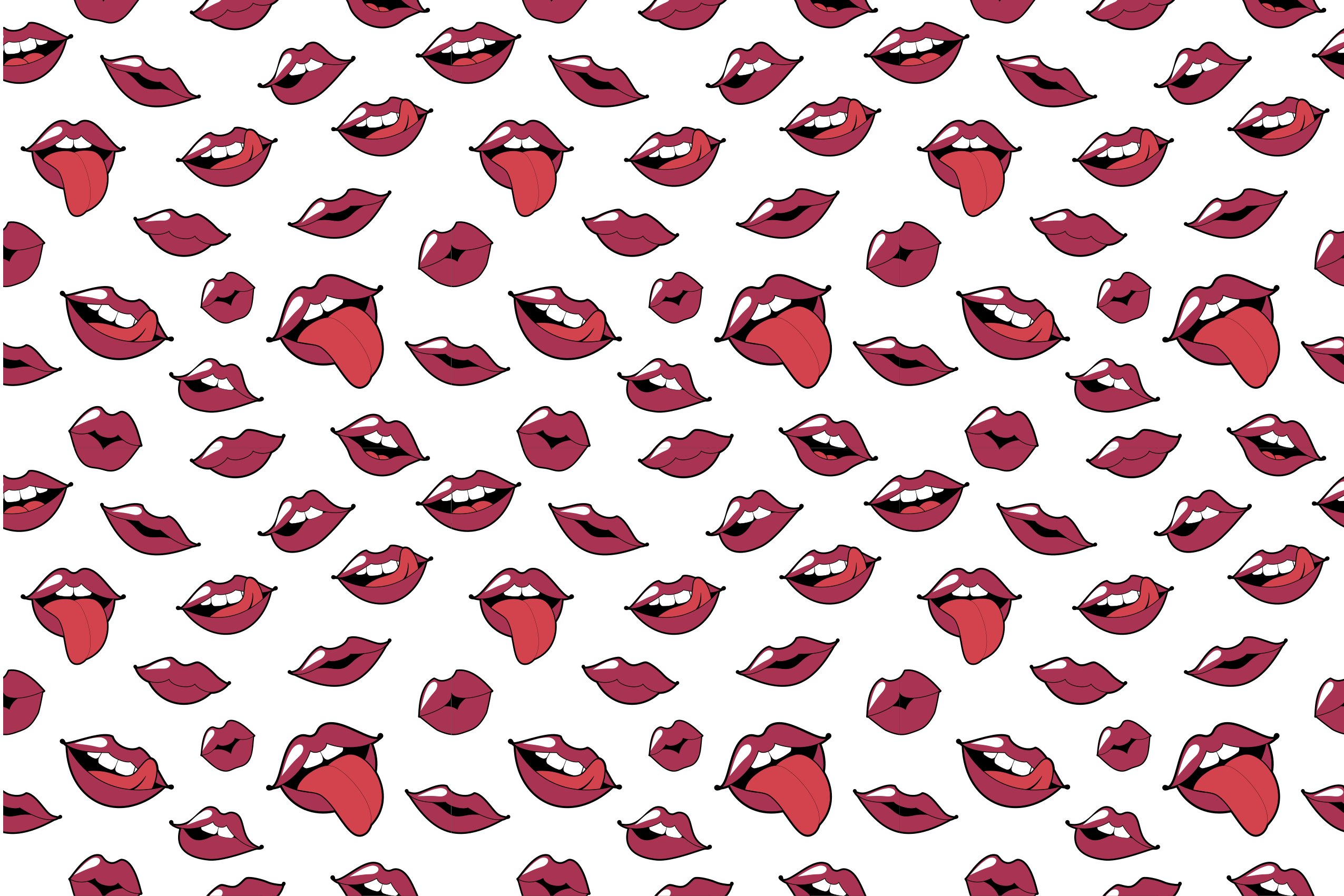 Pop Art Lips teenage bedroom vinyl rug - TenStickers