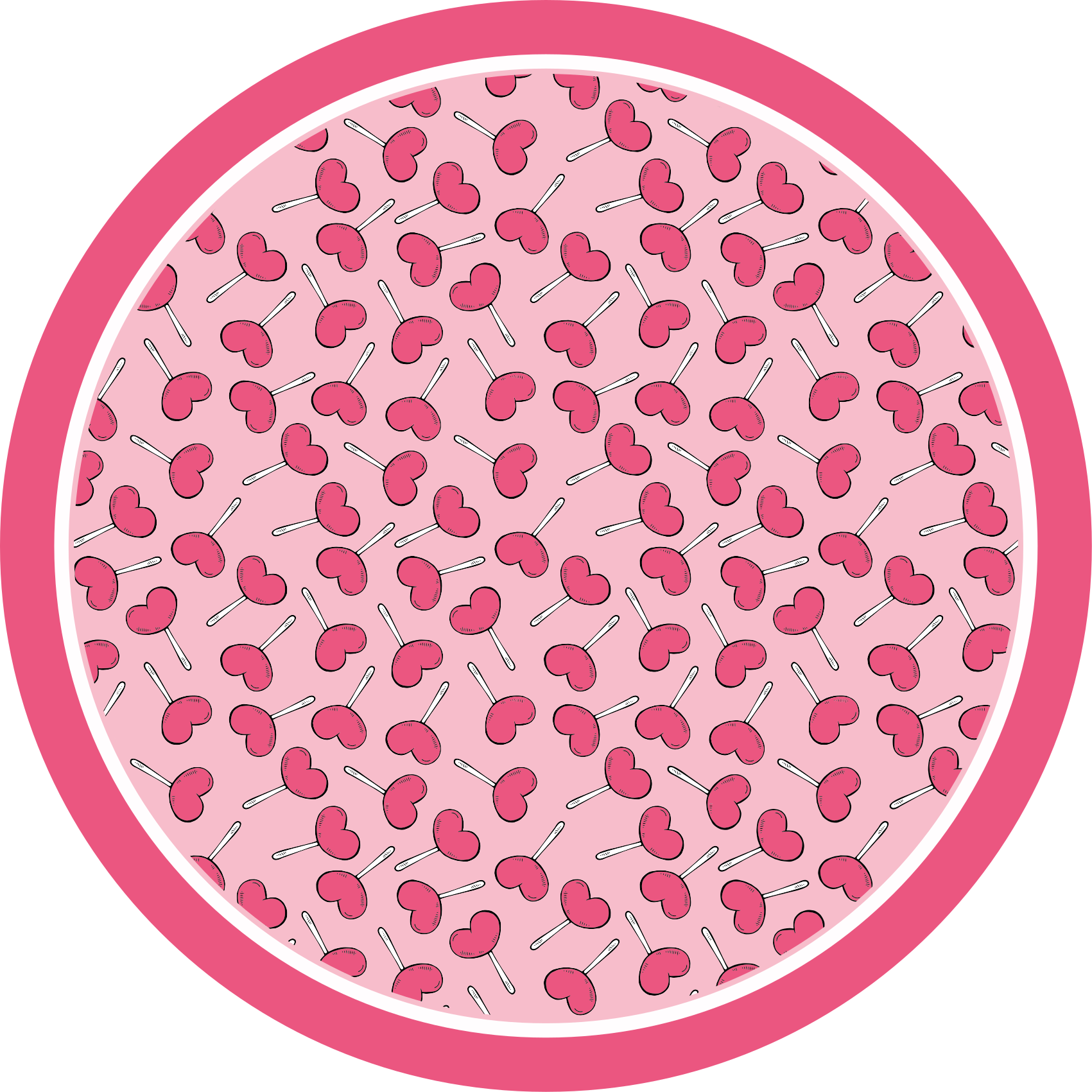 Cherry Delight Circle nursery vinyl rug - TenStickers