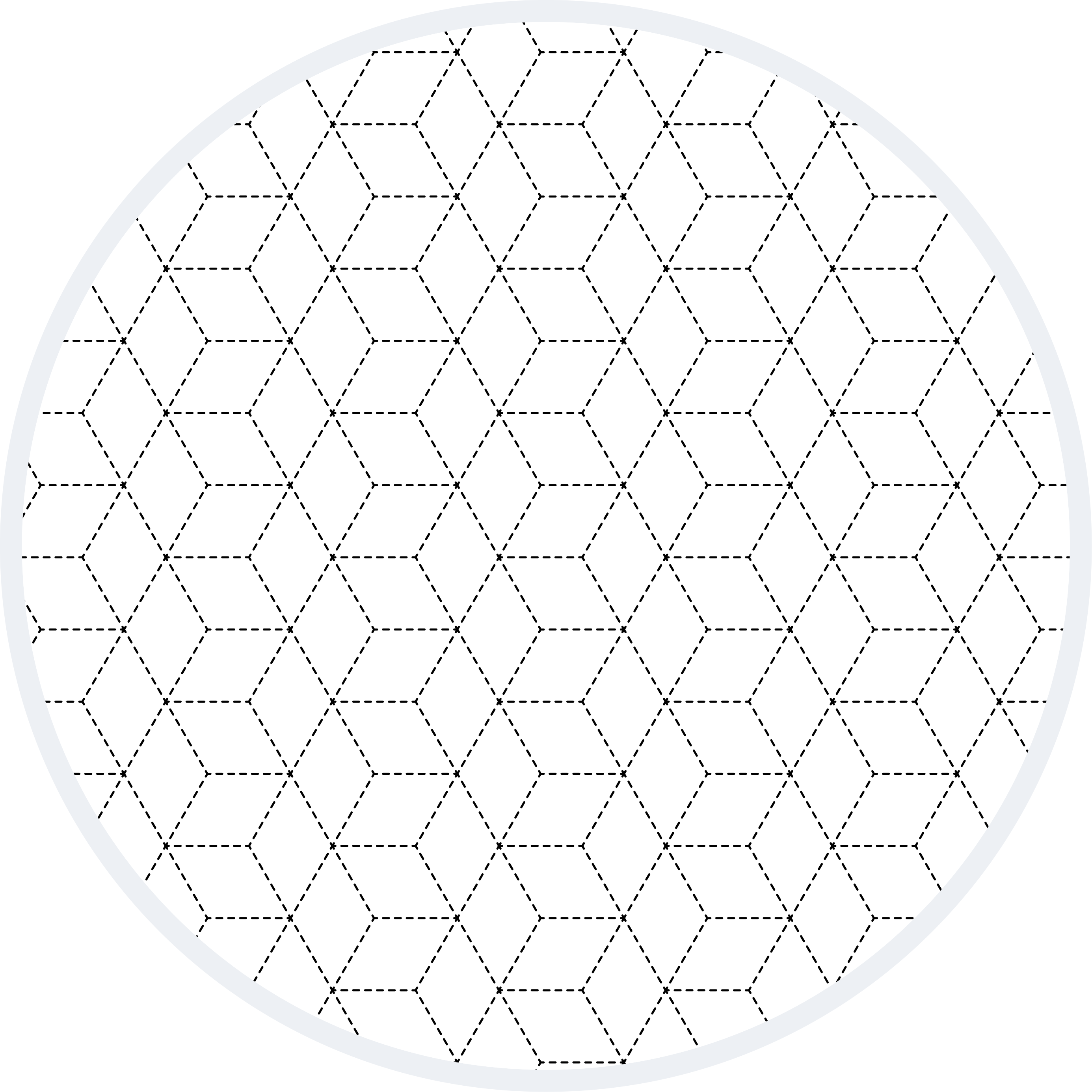 Geometric vinyl rug hexagonal outline design - TenStickers