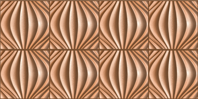 Mosaic vinyl rug wavy mosaic design - TenStickers
