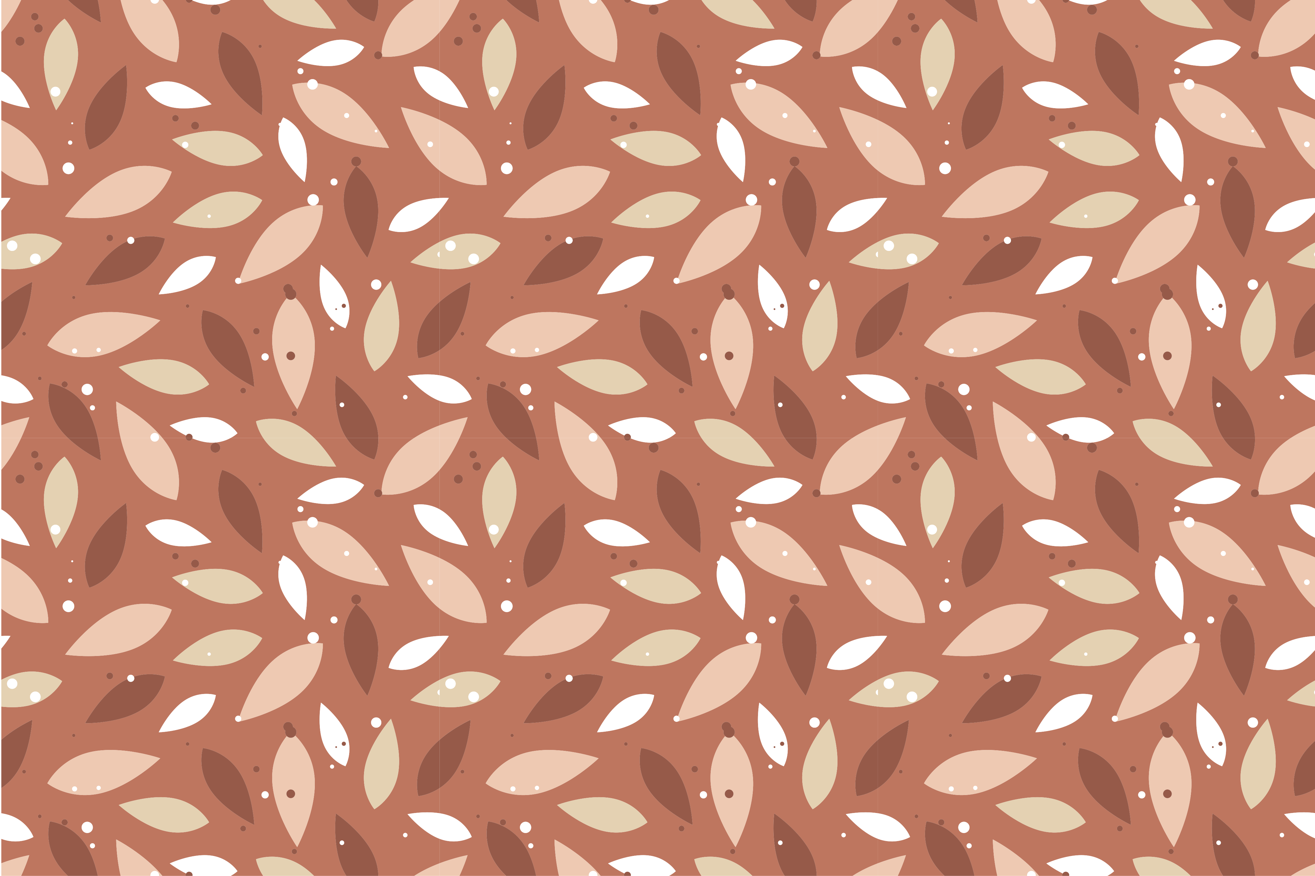 Leafy Pattern vinyl rug flowers - TenStickers