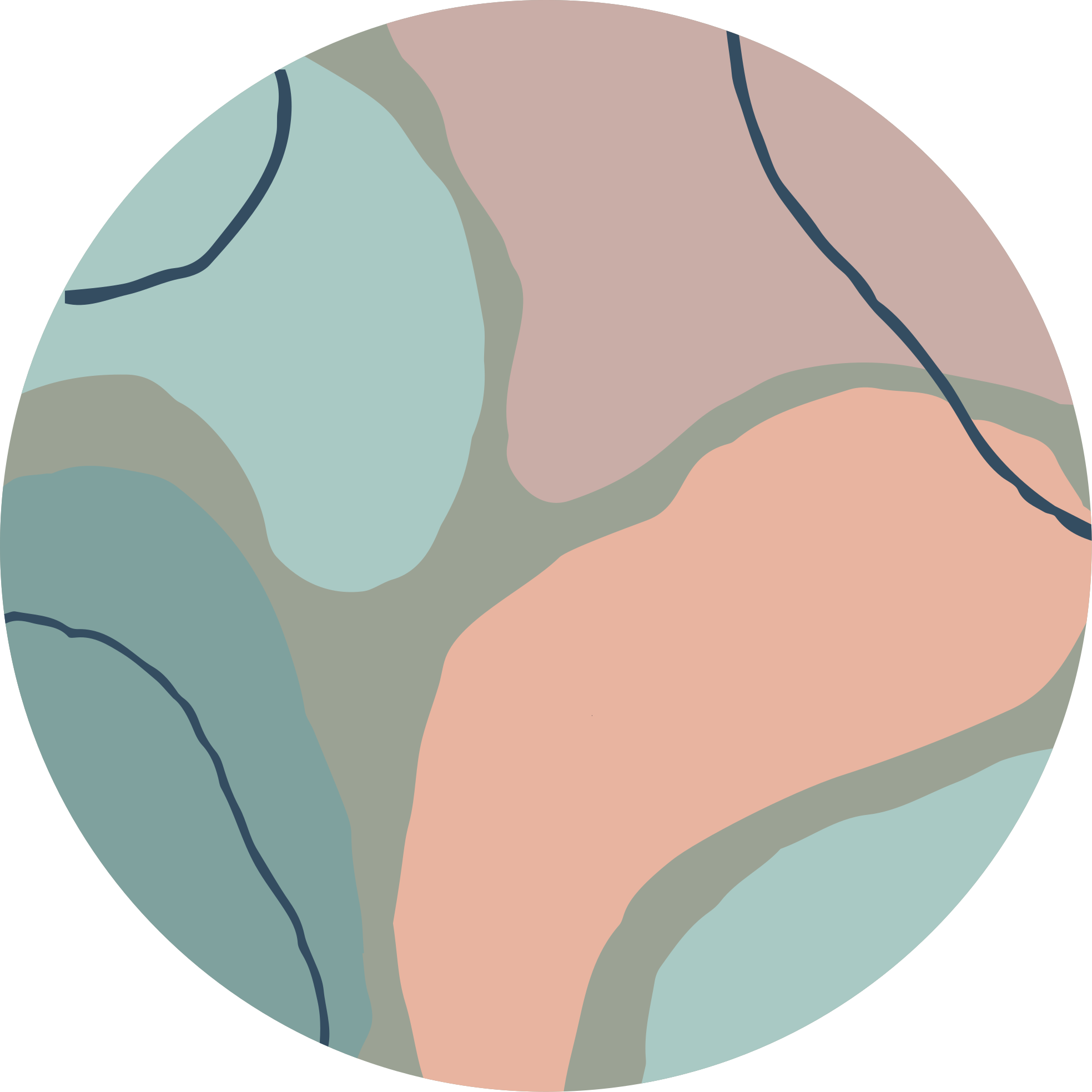 Nordic style circle pattern vinyl rug - TenStickers