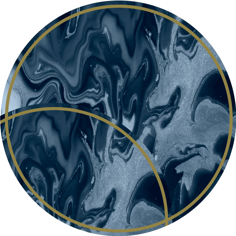 Abstract Marbled Circular Design marble vinyl rug - TenStickers