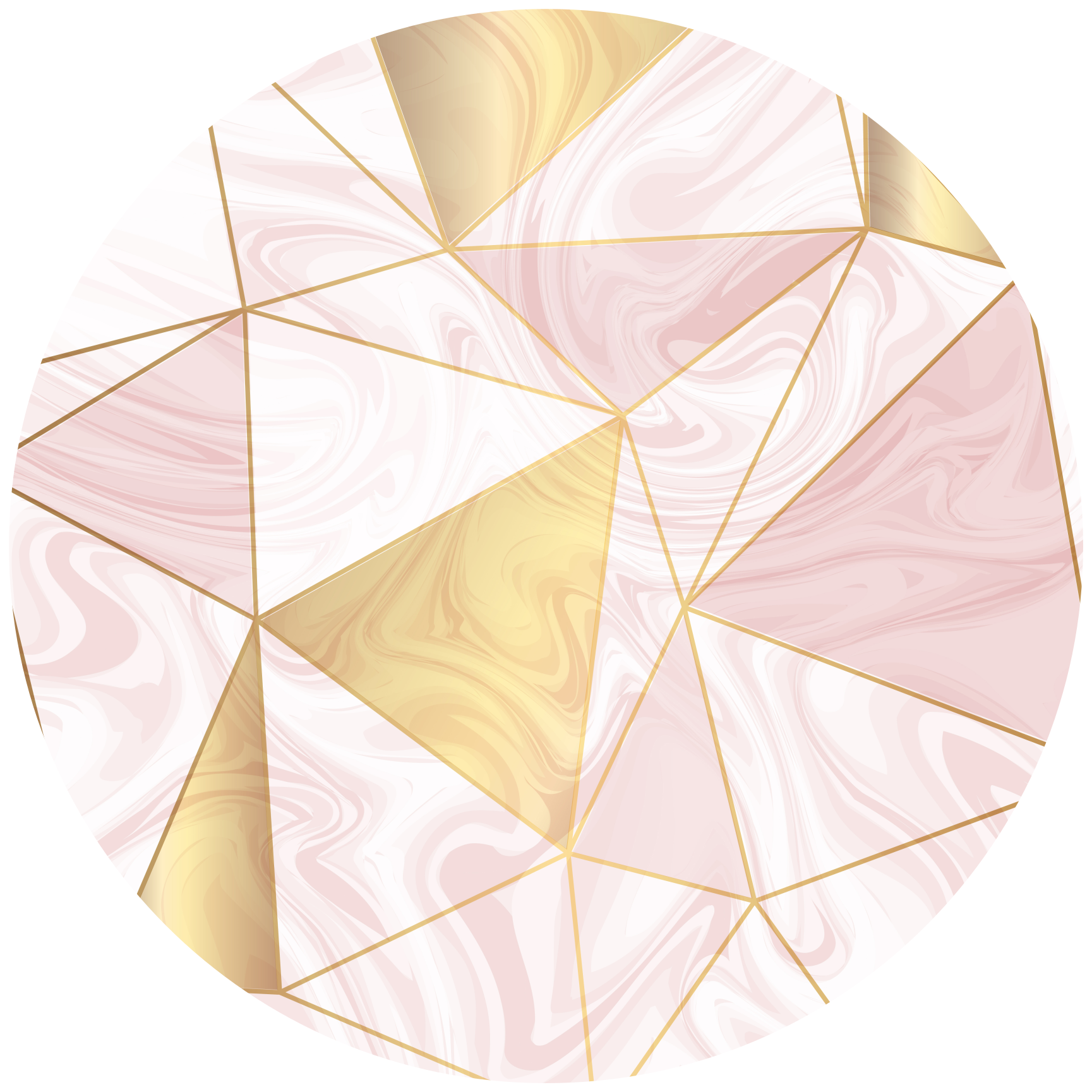 Geometric Pastel Tiling geometric vinyl rug - TenStickers