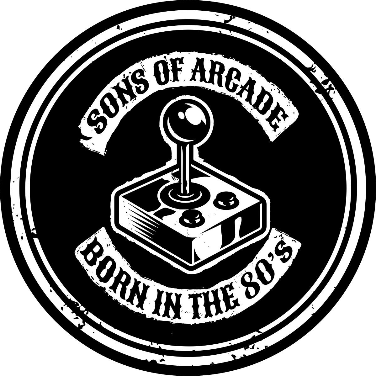 Arcade Nostalgia Born 80s custom vinyl rug - TenStickers