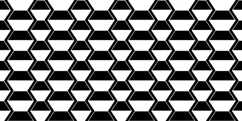 Cosmopolitan-style Black white hexagons rugs - TenStickers