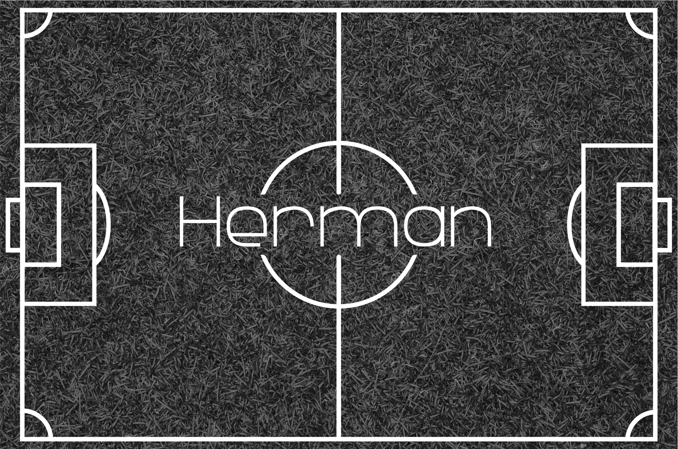 Football pitch with name vinyl rug gaming - TenStickers