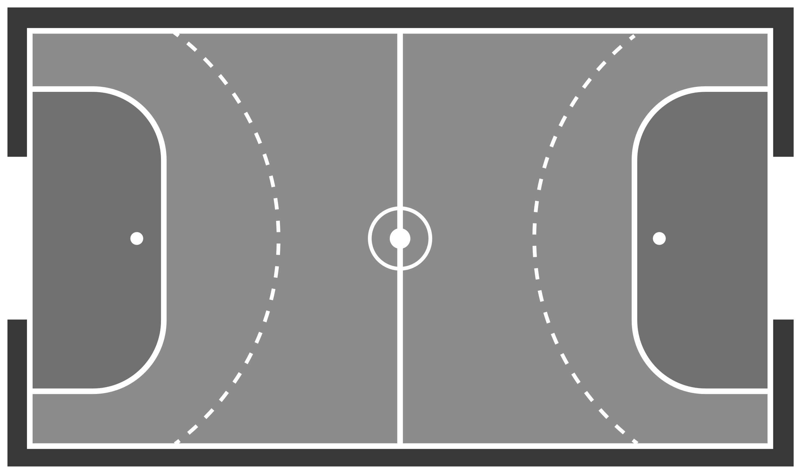 Handball court design vinyl rug gaming - TenStickers