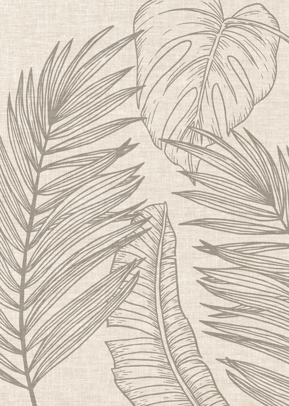 Tropical Effect floral vinyl rug - TenStickers