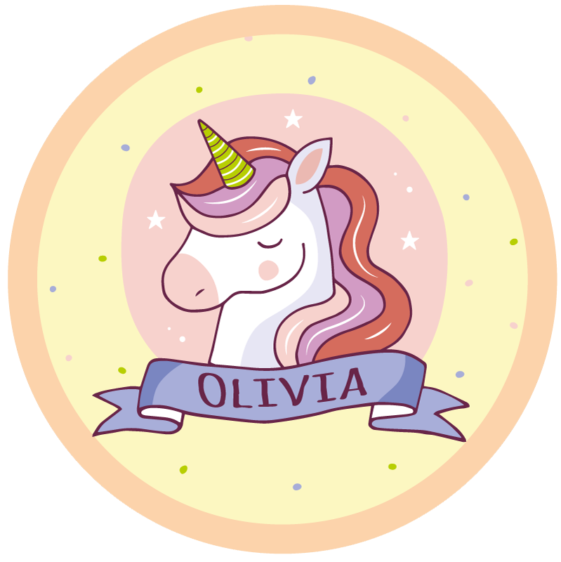 Magical unicorn vinyl rug - TenStickers