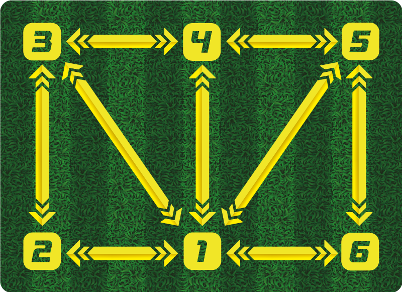 Football training rectangular carpet - TenStickers