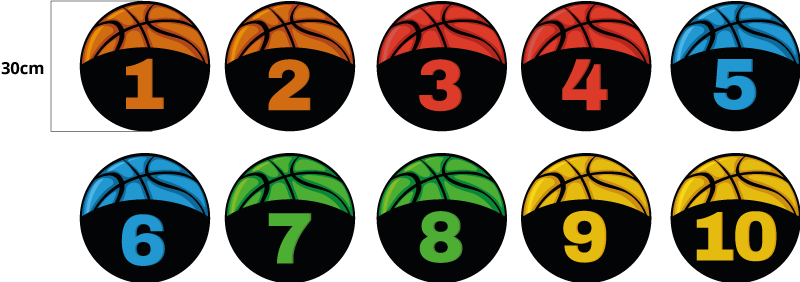 basketball training pack teenage bedroom vinyl rug - TenStickers