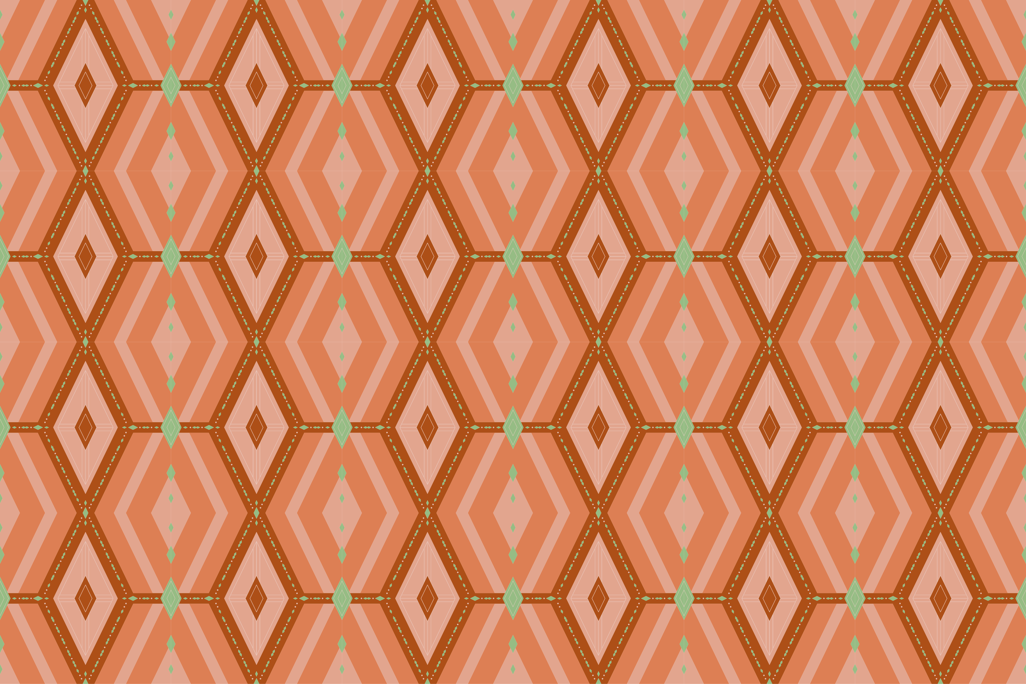 Geometric vinyl rug in harmonious patterns - TenStickers