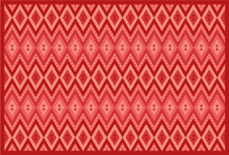 Ethnic vintage design red vinyl rug - TenStickers