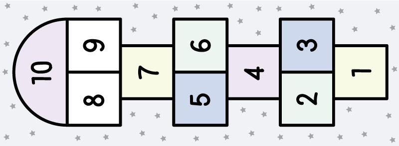 Hopscotch Play vinyl rug gaming - TenStickers