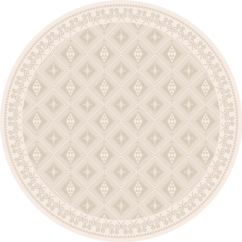 Tribal losanges beige vinyl rug - TenStickers