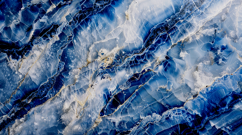 Dark blue marble vinyl rug - TenStickers