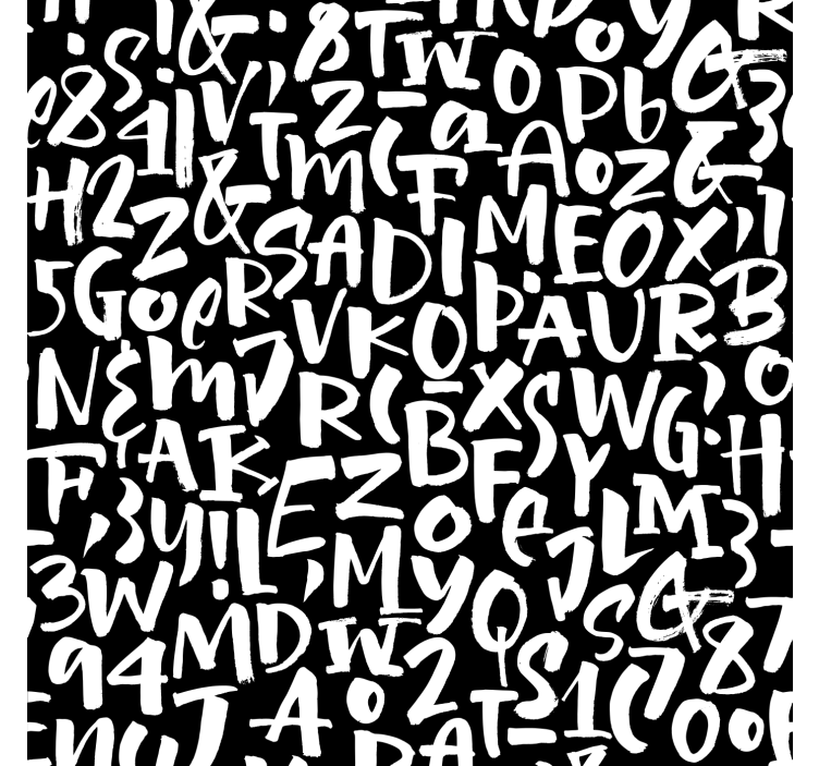 Black and white text wallpaper - TenStickers