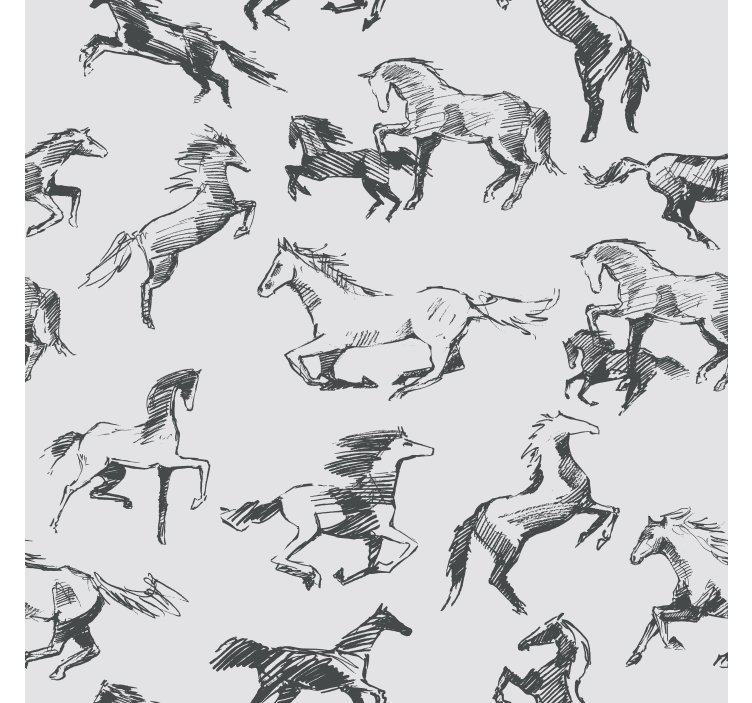 Various positions horses wallpaper - TenStickers