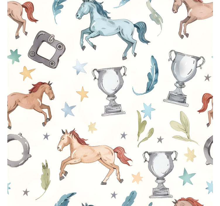 Equestrian environment horses wallpaper - TenStickers
