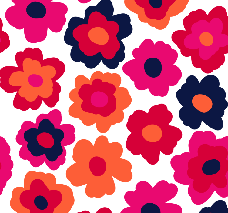Red poppy flower wallpaper - TenStickers