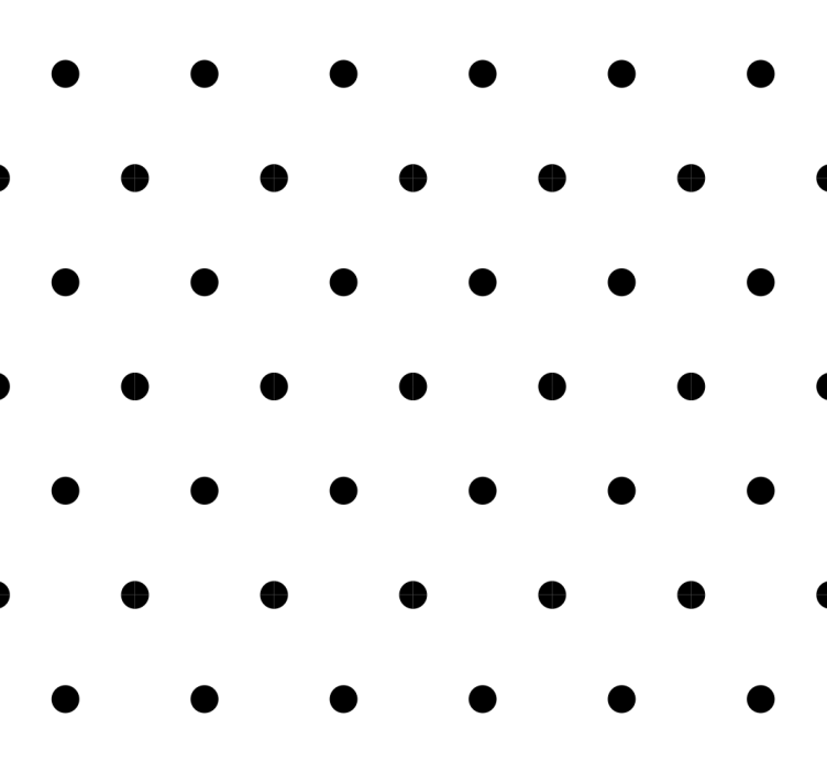 Simple black and white motif wallpaper polka dots - TenStickers