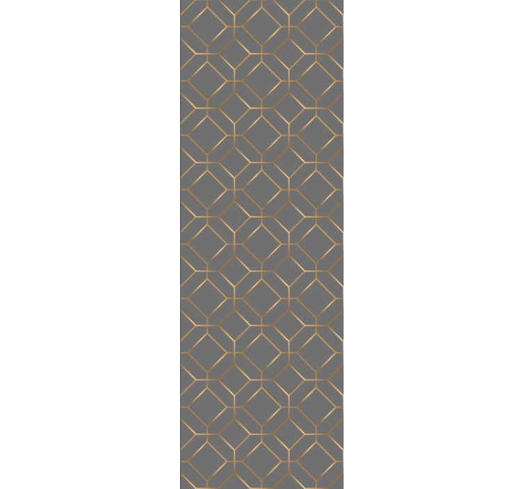 Hexagonal gold pattern wallpaper - TenStickers