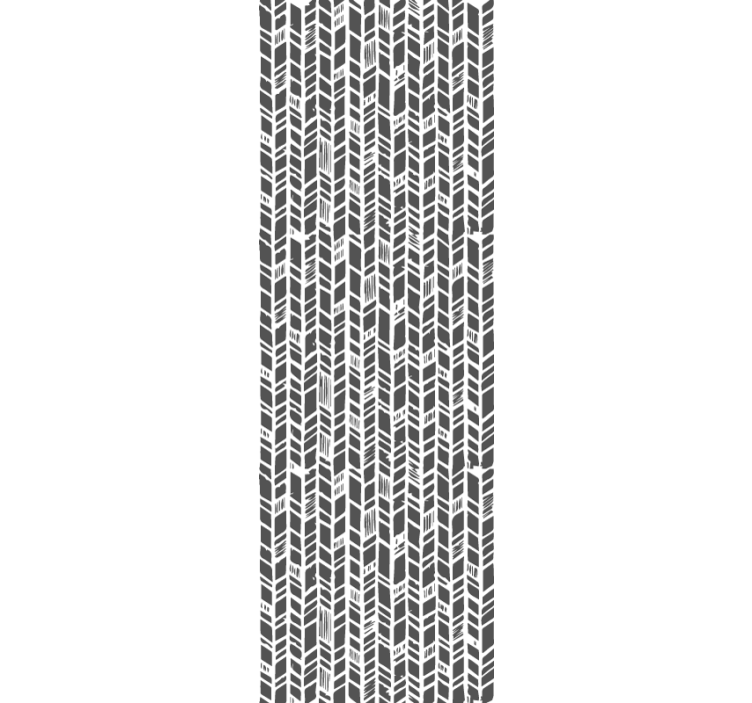 Stylised grey chevron entrance wallpaper - TenStickers