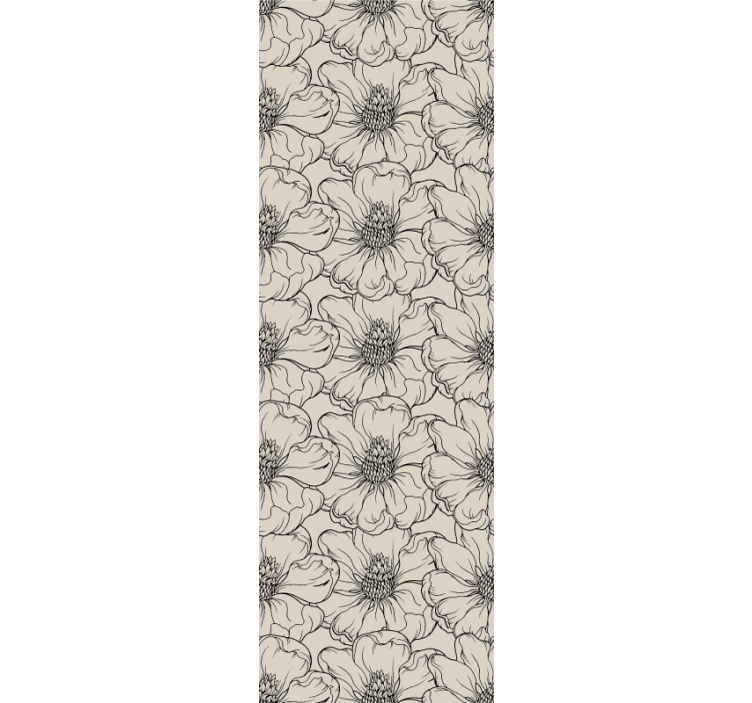 Elegant flower pattern living room wallpaper - TenStickers