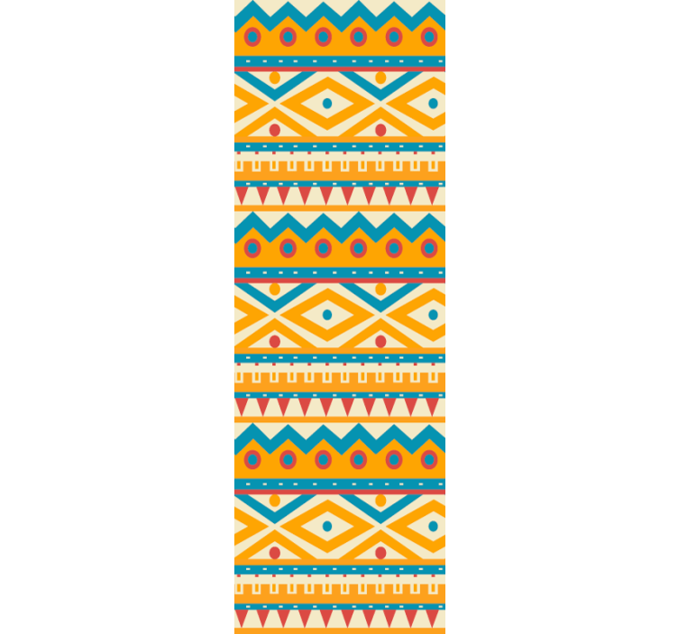 Tribal motif bands horizontal stripes wallpaper - TenStickers
