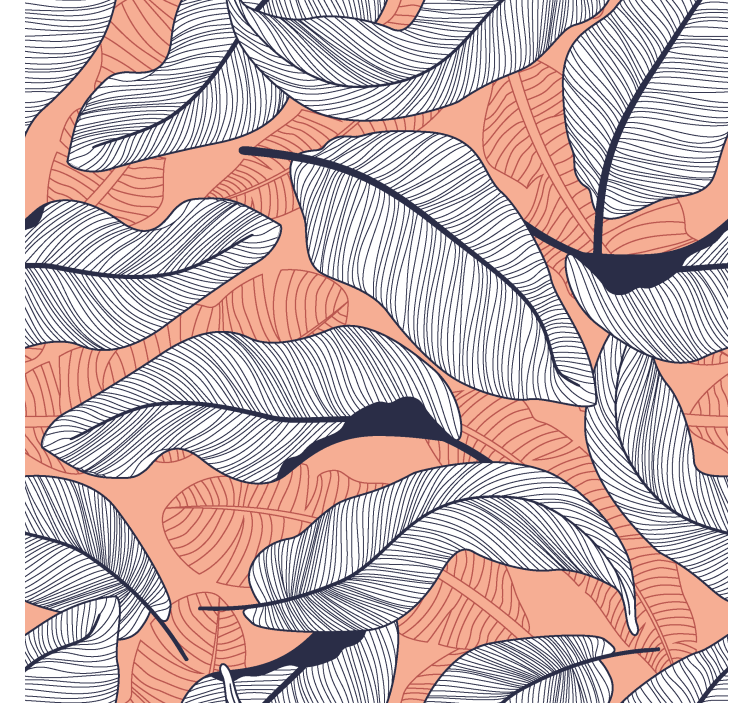 Muted foliage pattern leaf wallpaper - TenStickers