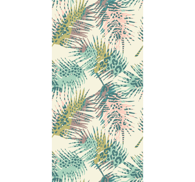 Tropical foliage scene leaf wallpaper - TenStickers