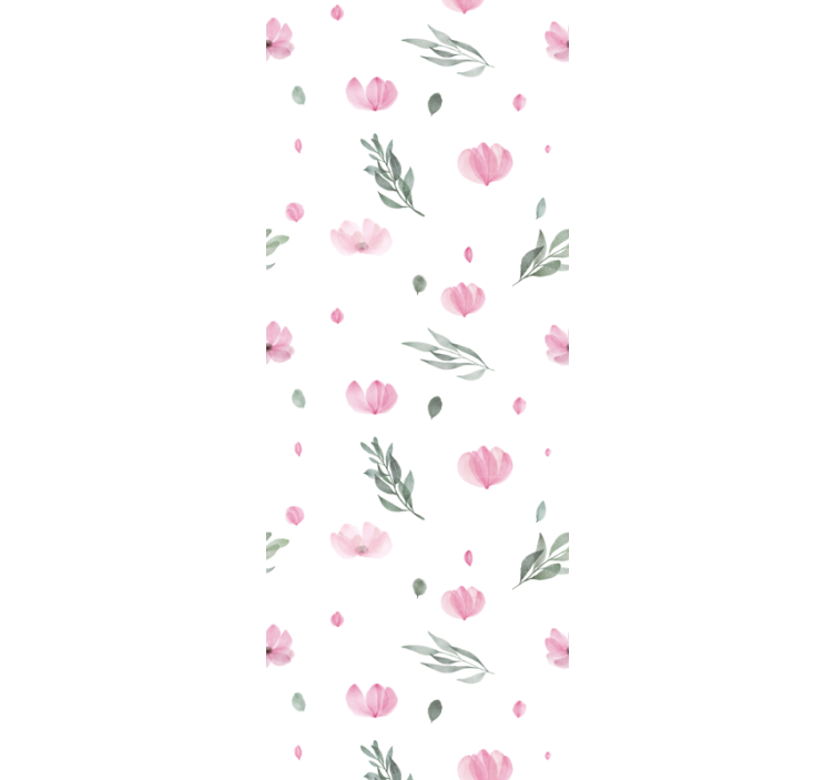 Delicate Pink Blooms flower wallpaper - TenStickers