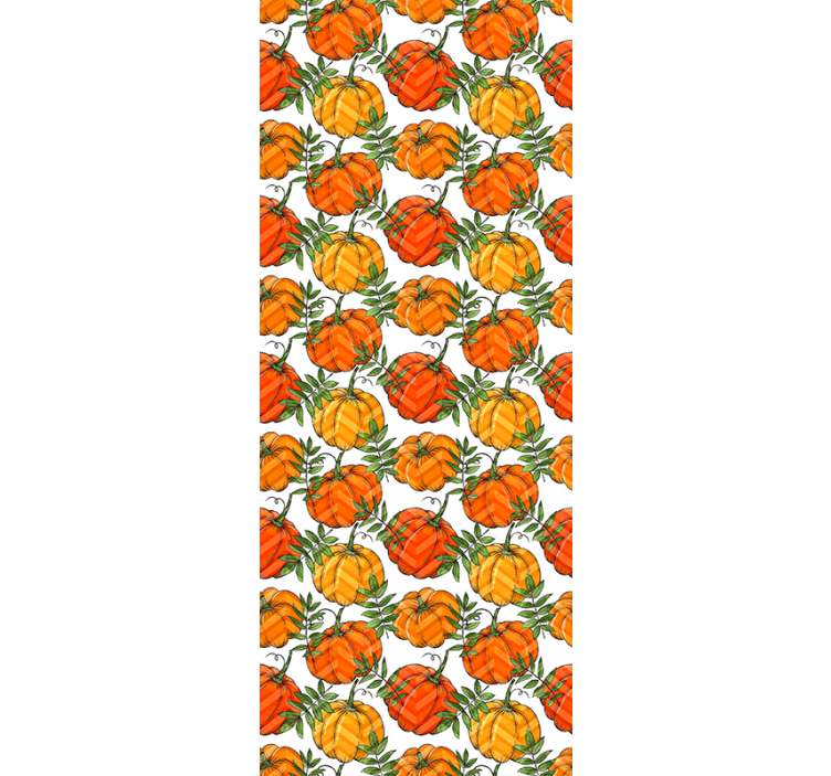 Pumpkin blooms halloween wallpaper - TenStickers