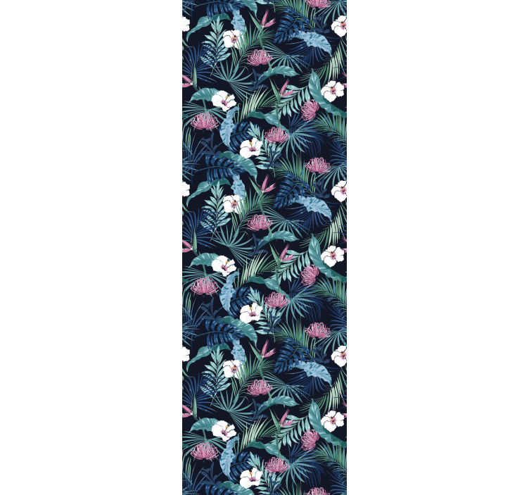 Tropical Floral Scene flower wallpaper - TenStickers