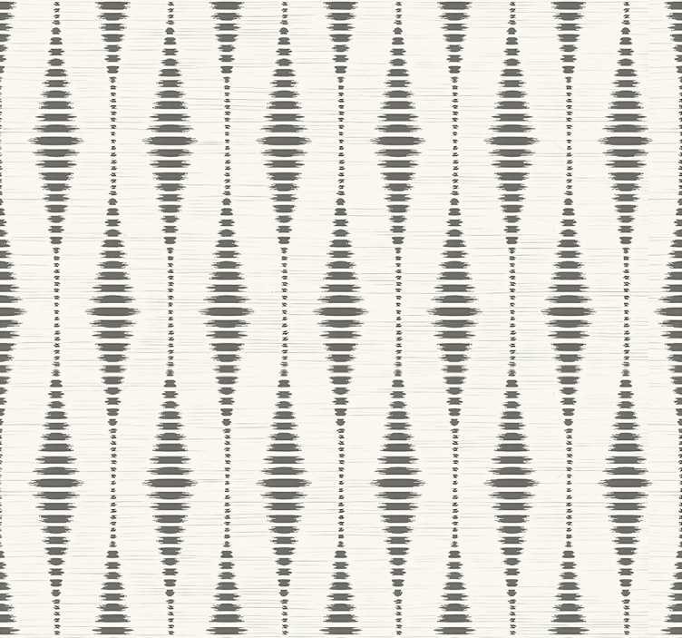 "Rabaul Ikat" grey and beige wallpaper - TenStickers