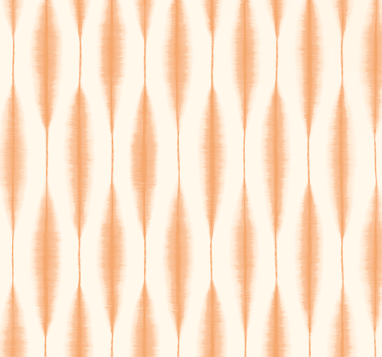 "Ikat Kasuri" orange wallpaper - TenStickers