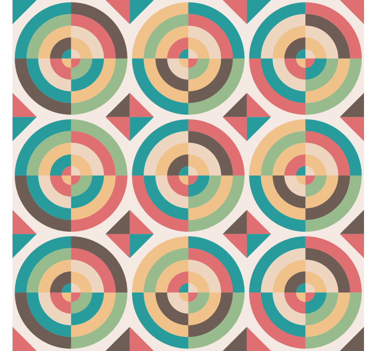 Geometric wallpaper retro abstract designs - TenStickers