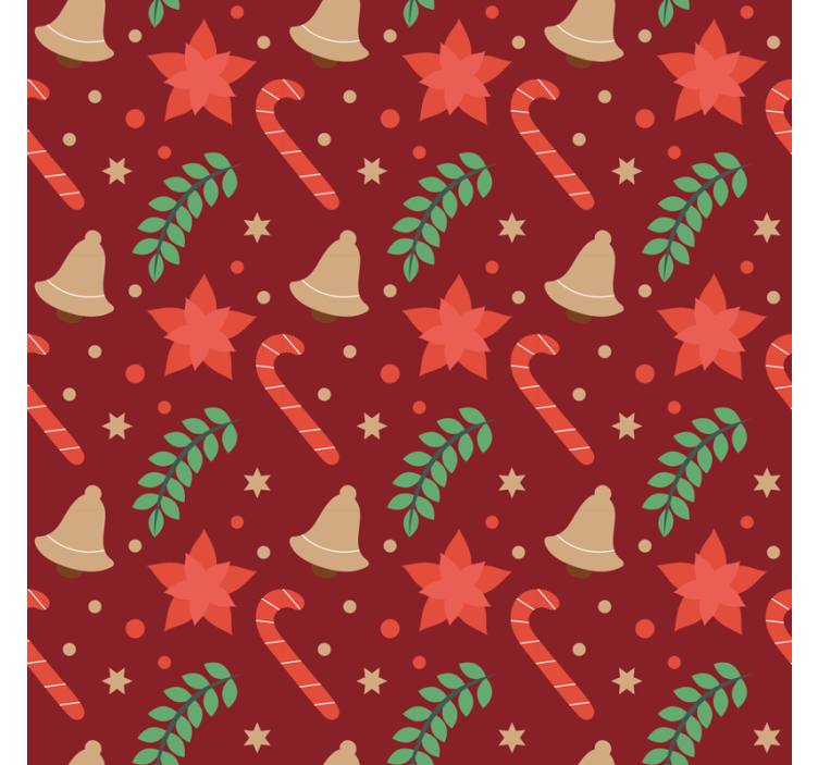 Christmas wallpaper candy cane design - TenStickers