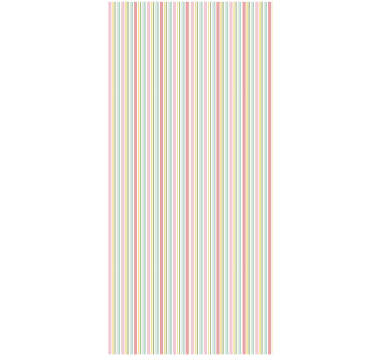 Living room wallpaper with horizontal pastel stripes - TenStickers