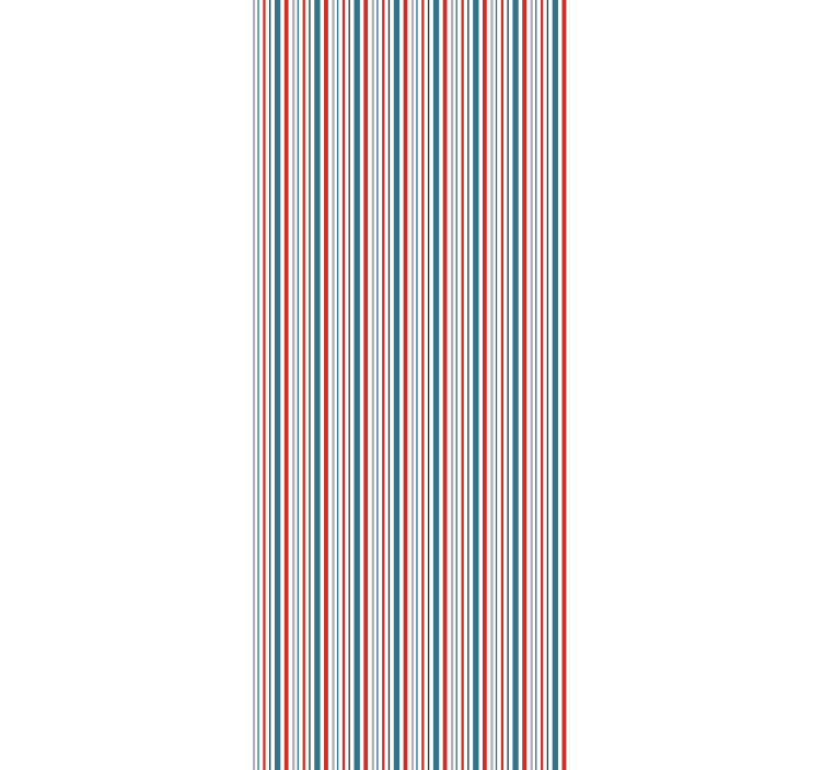 Ornamental wallpaper in marine retro stripe design - TenStickers