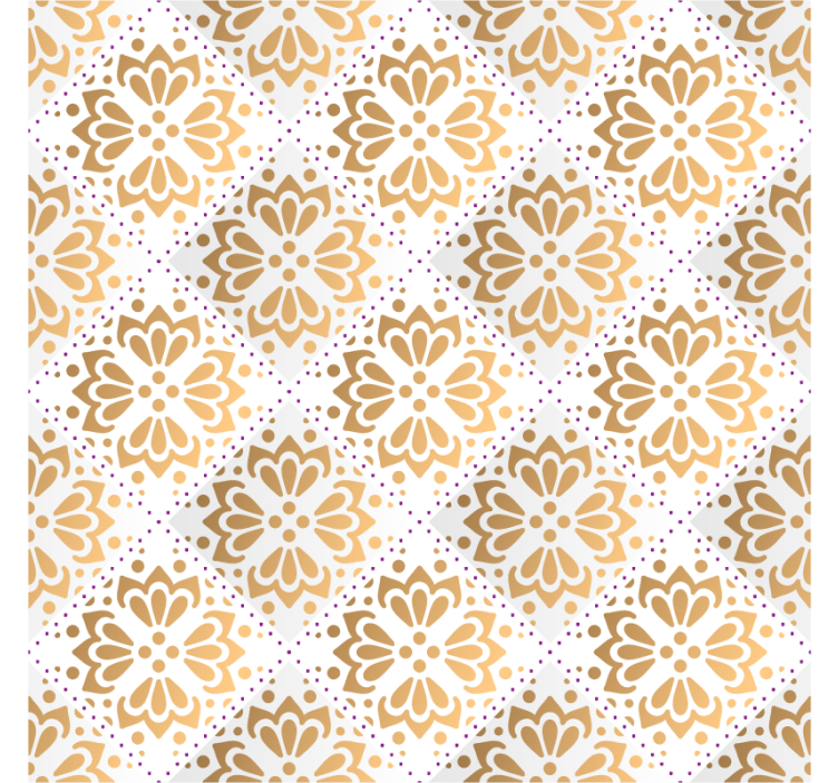 Living room wallpaper golden mandala design - TenStickers