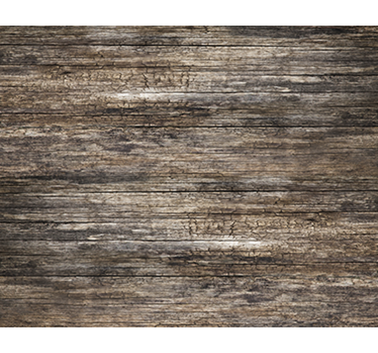 Living room wallpaper in dark wood effect - TenStickers