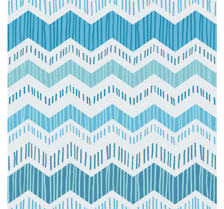 Textured wallpaper blue zig zag pattern - TenStickers