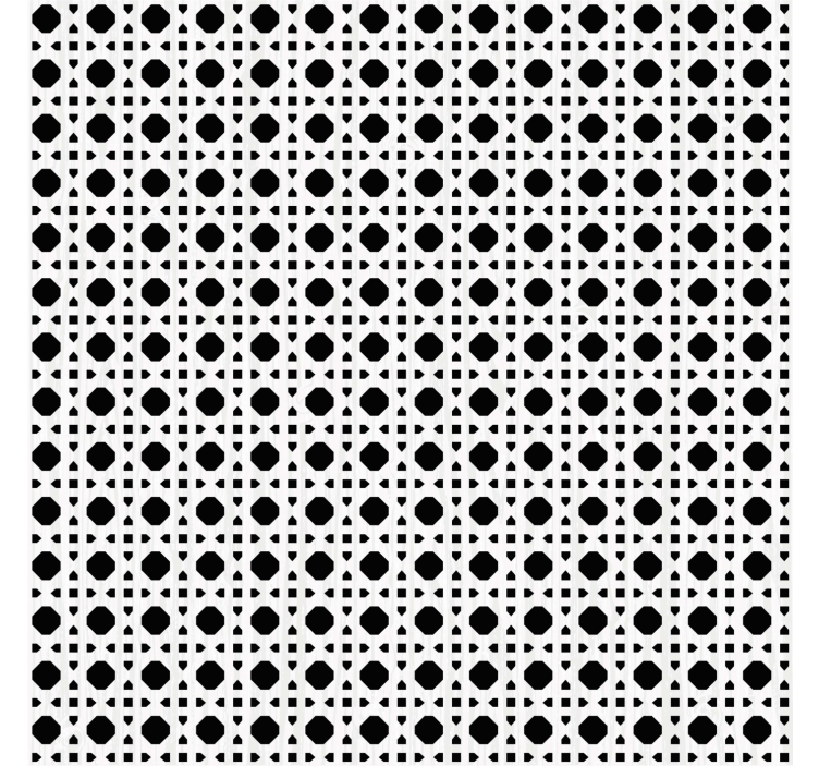 Textured wallpaper black and white caning - TenStickers
