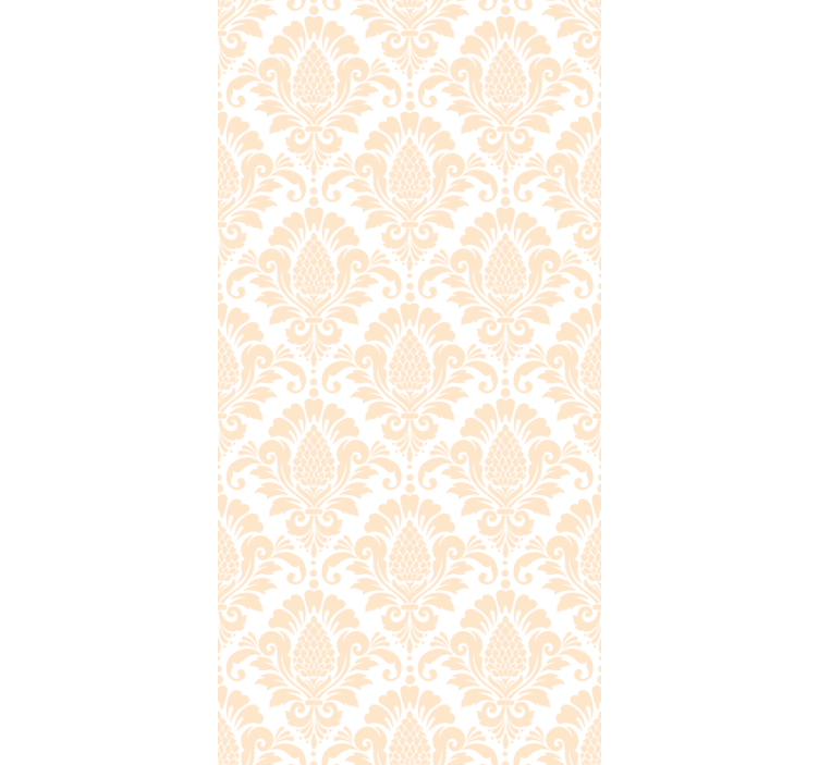 Bedroom wallpaper in beige damask pattern - TenStickers